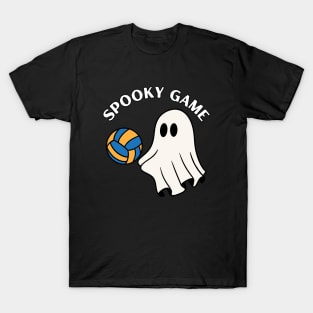 Spooky game, ghost playing Volleyball. Halloween T-Shirt